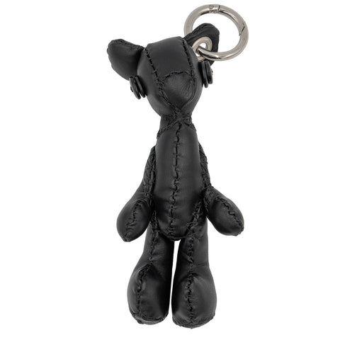 Porte-clés noir cuir