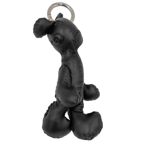 Porte-clés noir cuir