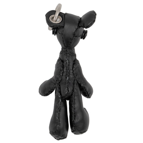 Porte-clés noir cuir