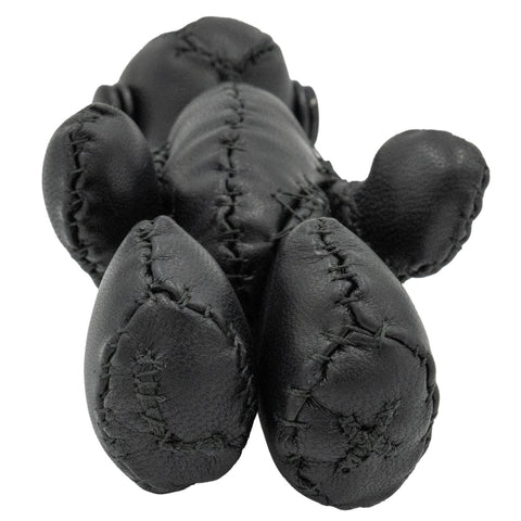 Porte-clés noir cuir