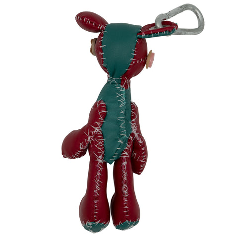 Porte-clés rouge vert cuir